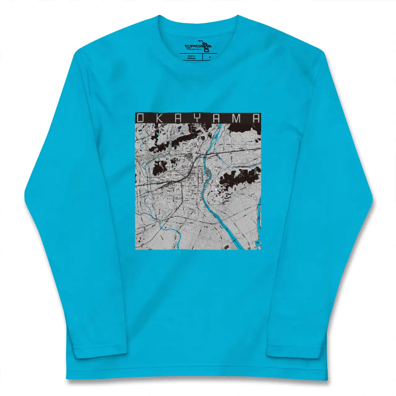 【岡山(岡山県)】地図柄ロングスリーブTシャツ