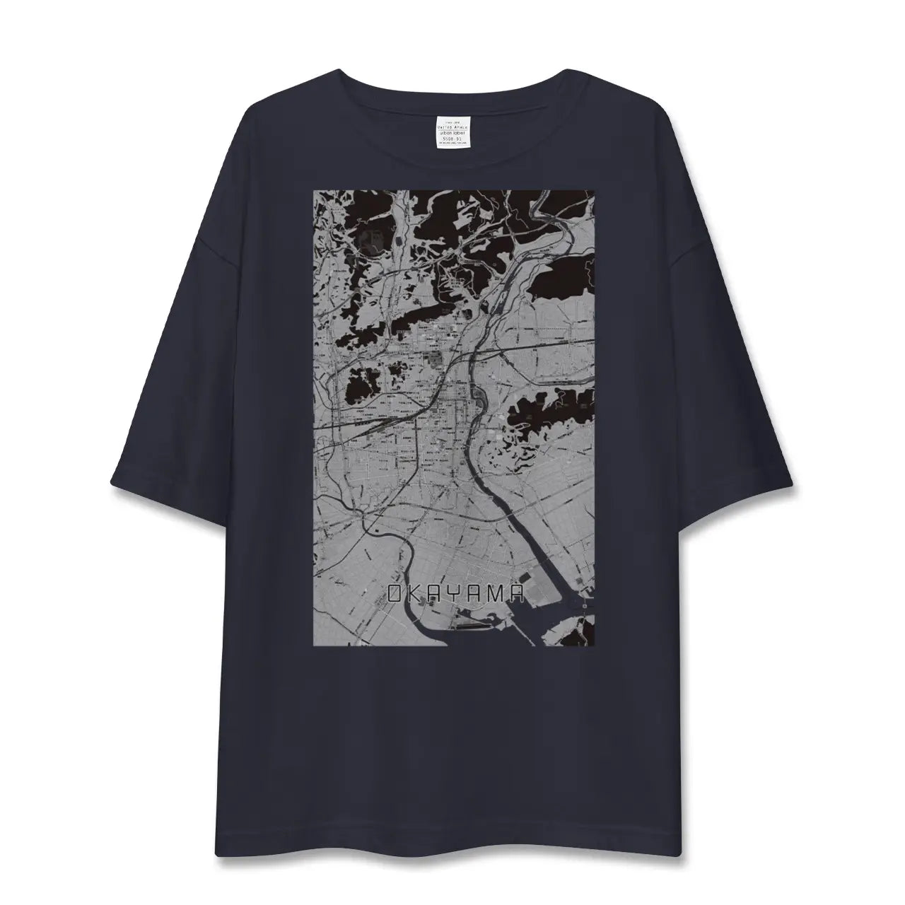 【岡山(岡山県)】地図柄ビッグシルエットTシャツ