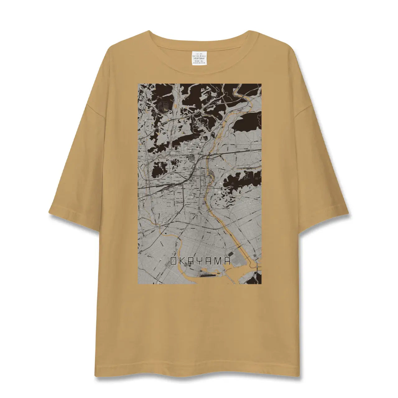【岡山(岡山県)】地図柄ビッグシルエットTシャツ