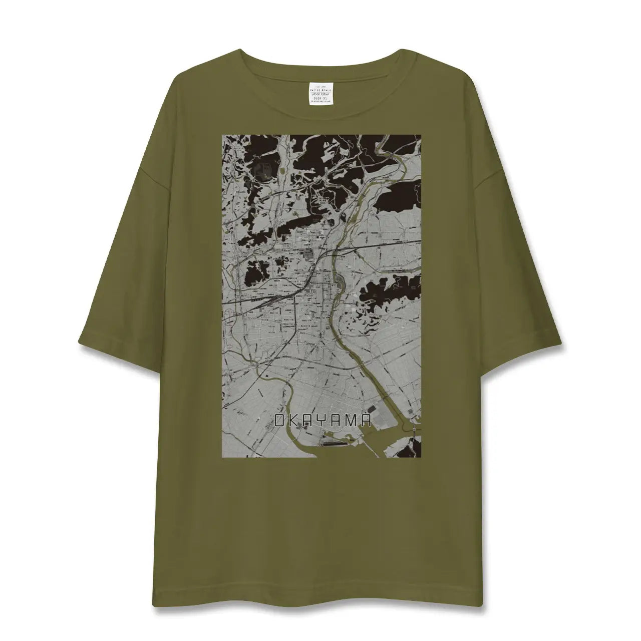 【岡山(岡山県)】地図柄ビッグシルエットTシャツ