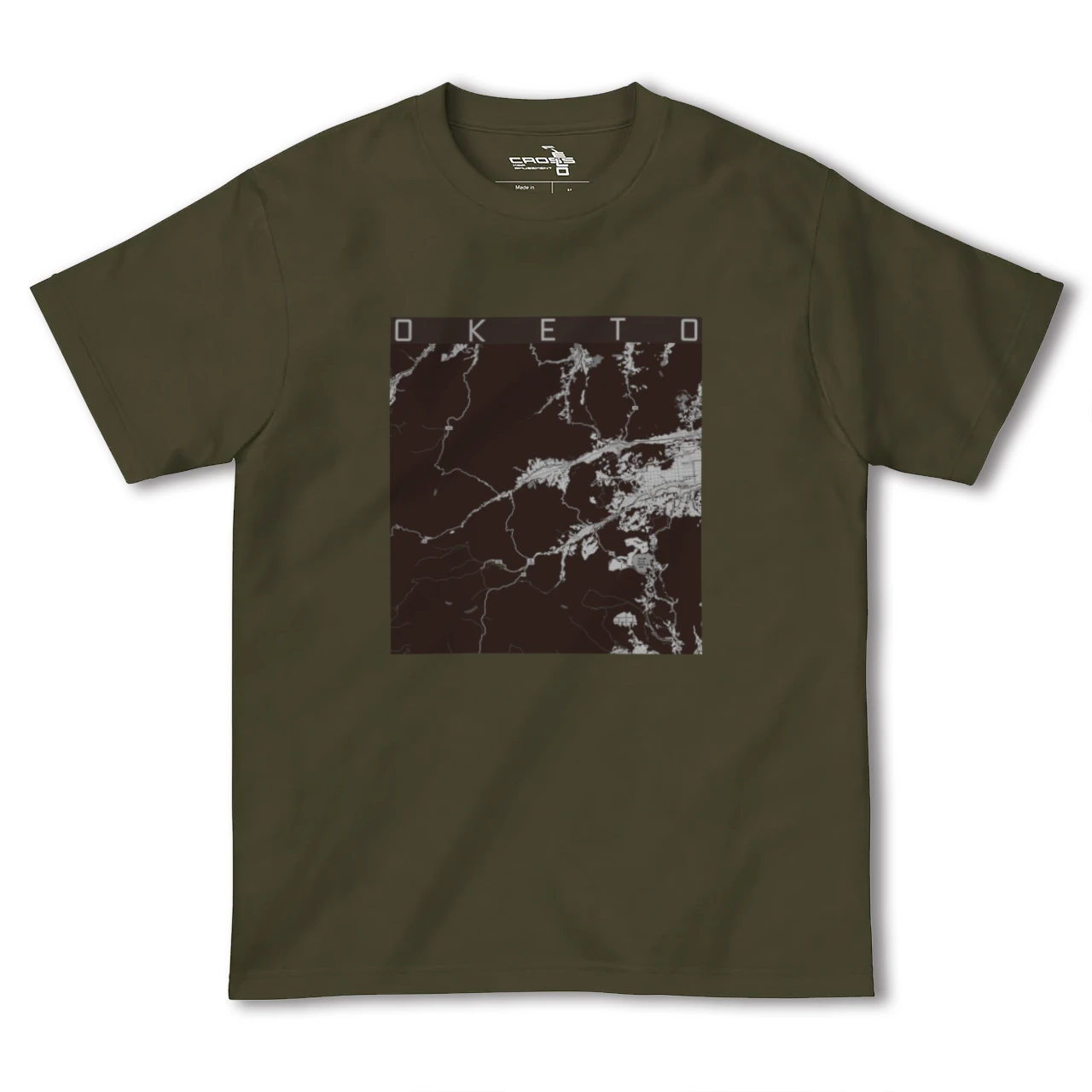 【置戸(北海道)】地図柄ヘビーウェイトTシャツ