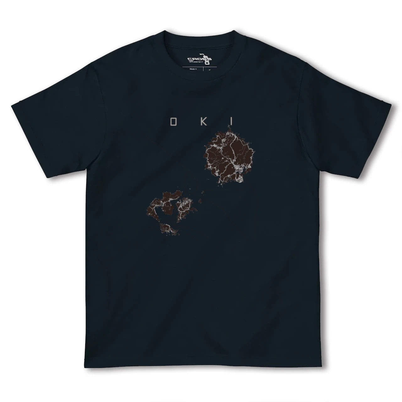 【隠岐(島根県)】地図柄ヘビーウェイトTシャツ