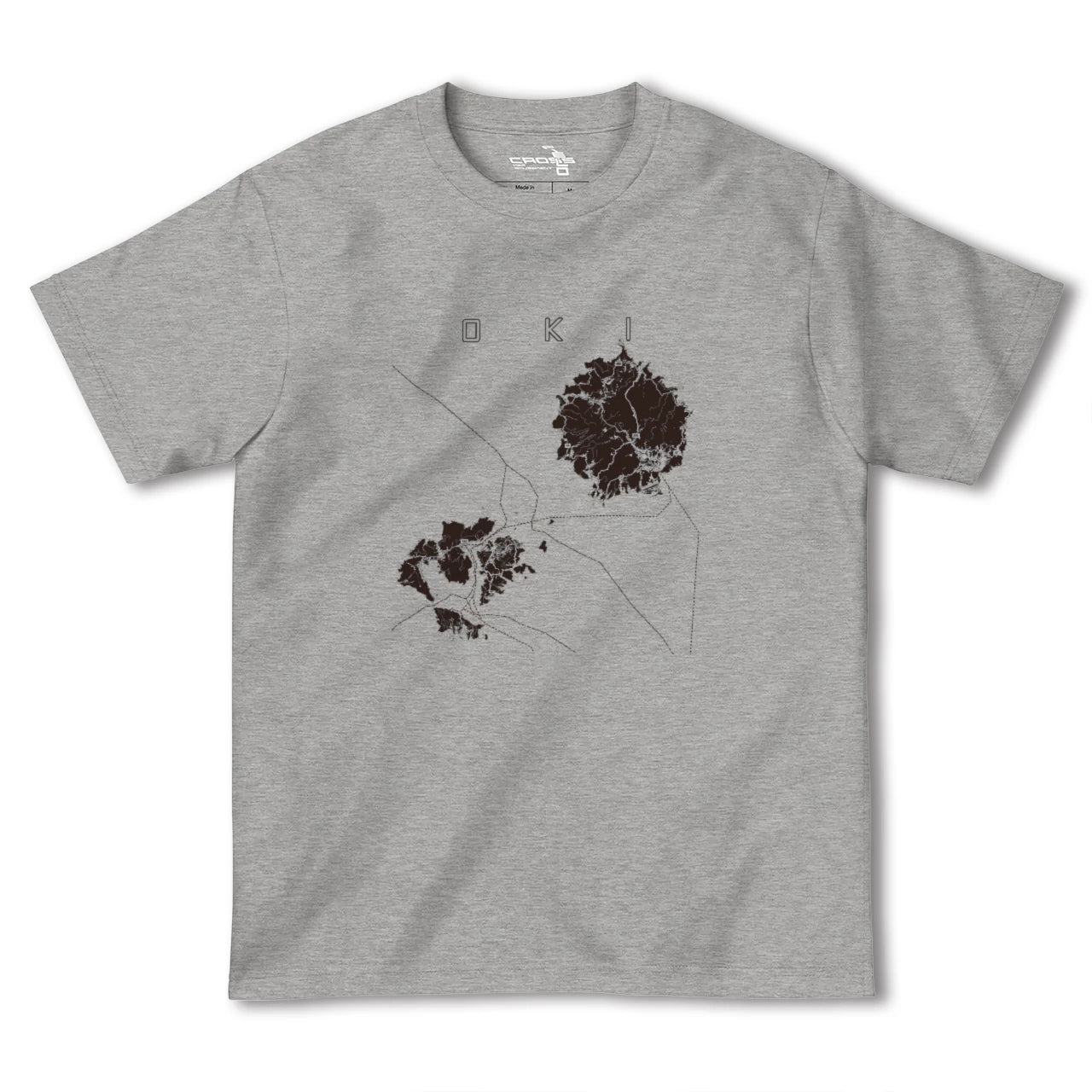 【隠岐(島根県)】地図柄ヘビーウェイトTシャツ