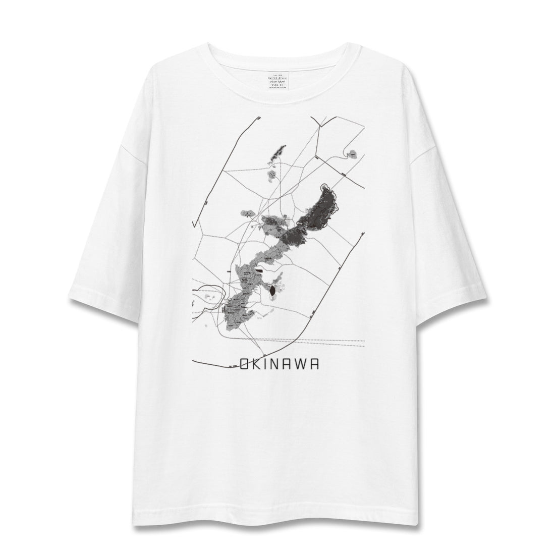 【沖縄2(沖縄県)】地図柄ビッグシルエットTシャツ
