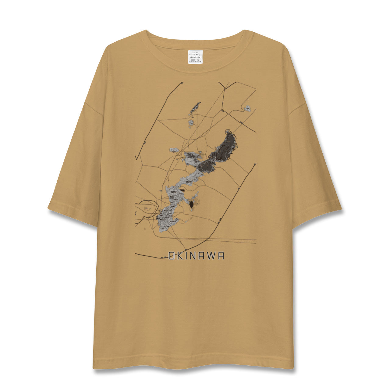 【沖縄2(沖縄県)】地図柄ビッグシルエットTシャツ