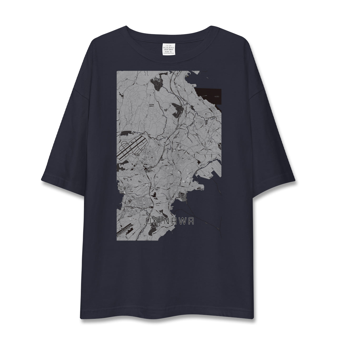 【沖縄(沖縄県)】地図柄ビッグシルエットTシャツ