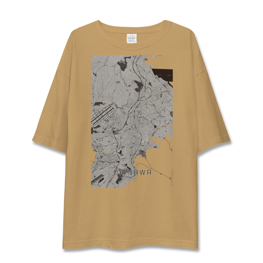 【沖縄(沖縄県)】地図柄ビッグシルエットTシャツ