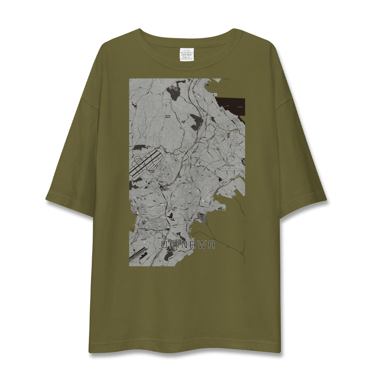 【沖縄(沖縄県)】地図柄ビッグシルエットTシャツ