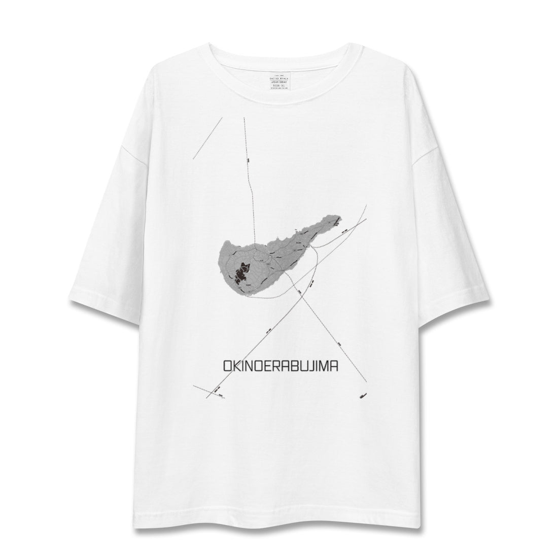 【沖永良部島(鹿児島県)】地図柄ビッグシルエットTシャツ