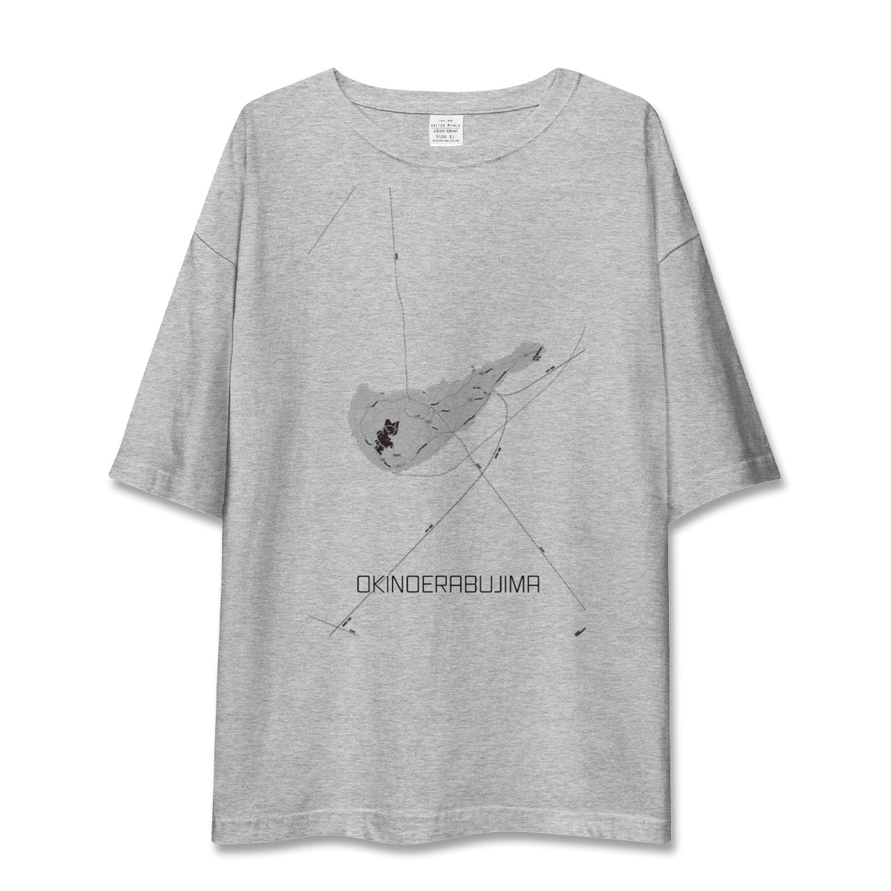 【沖永良部島(鹿児島県)】地図柄ビッグシルエットTシャツ