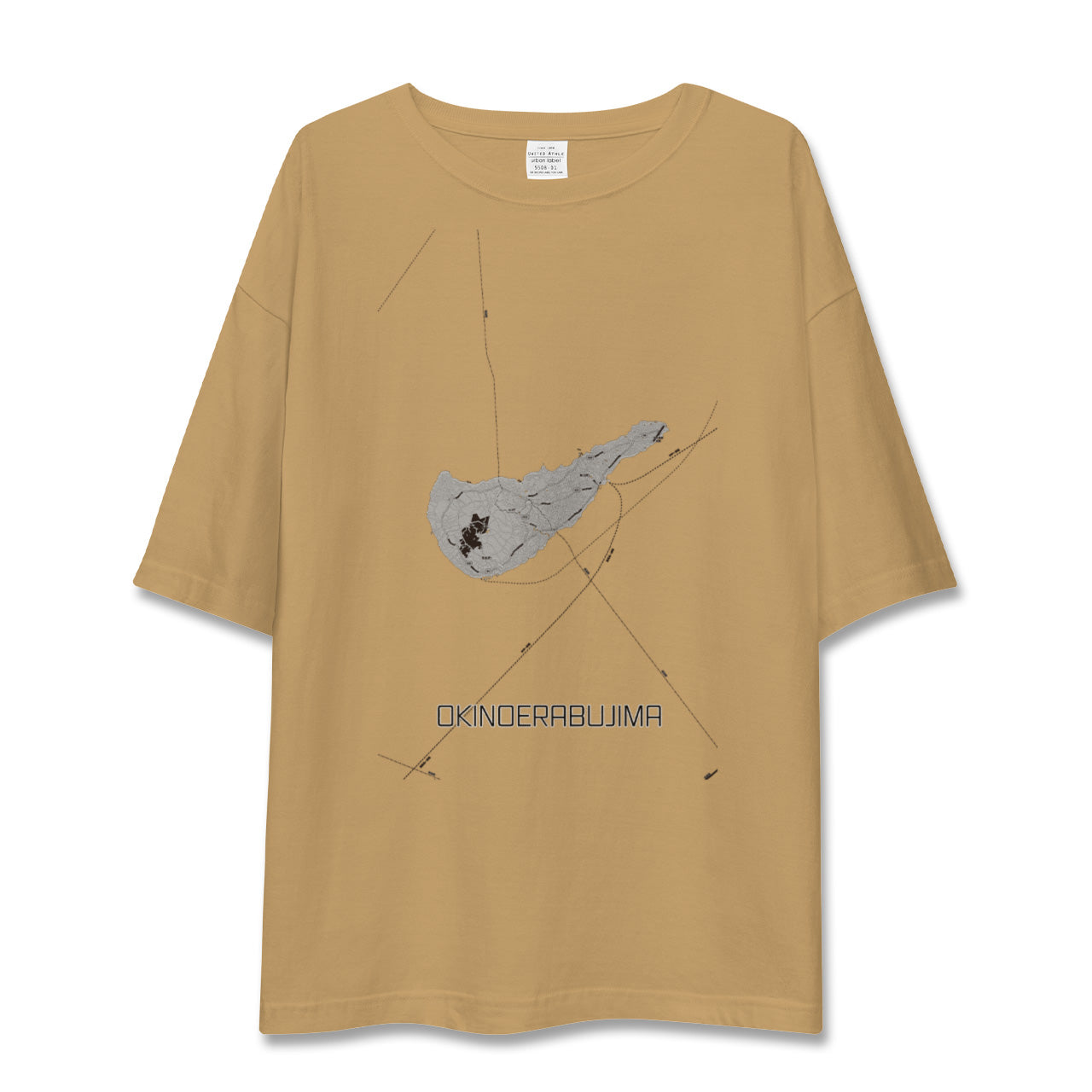 【沖永良部島(鹿児島県)】地図柄ビッグシルエットTシャツ