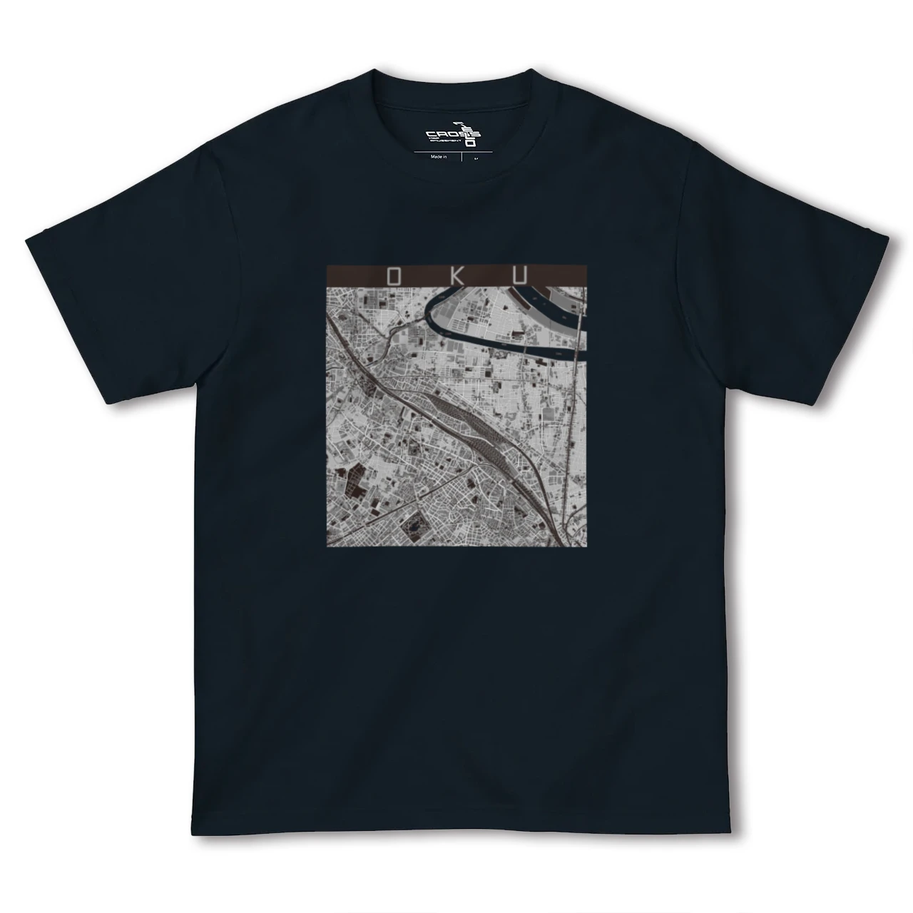 【尾久(東京都)】地図柄ヘビーウェイトTシャツ