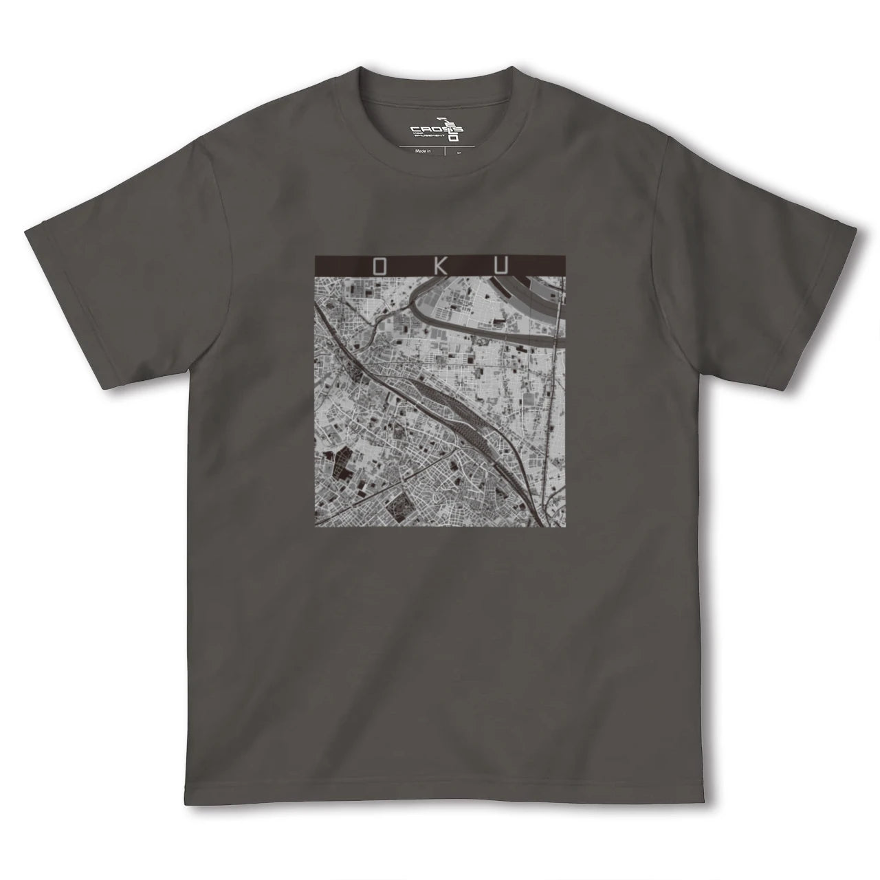 【尾久(東京都)】地図柄ヘビーウェイトTシャツ