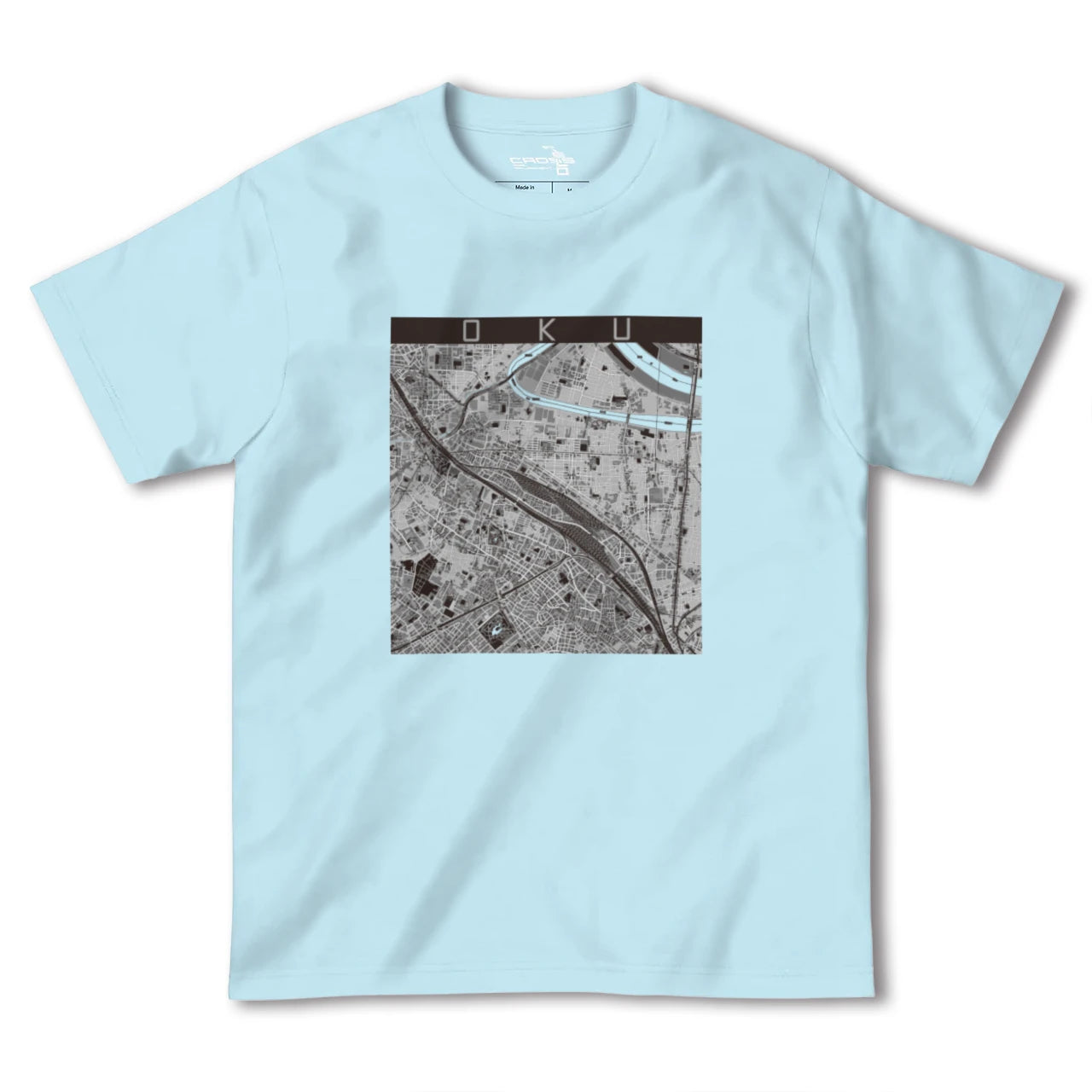 【尾久(東京都)】地図柄ヘビーウェイトTシャツ
