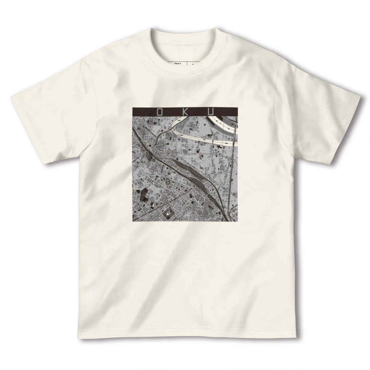 【尾久(東京都)】地図柄ヘビーウェイトTシャツ