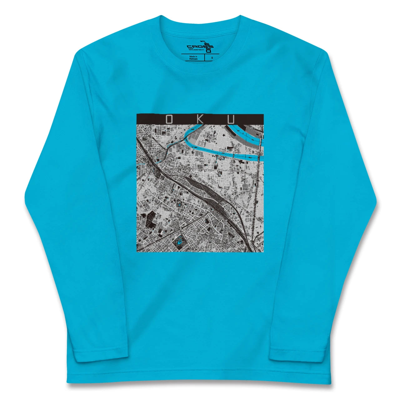 【尾久(東京都)】地図柄ロングスリーブTシャツ