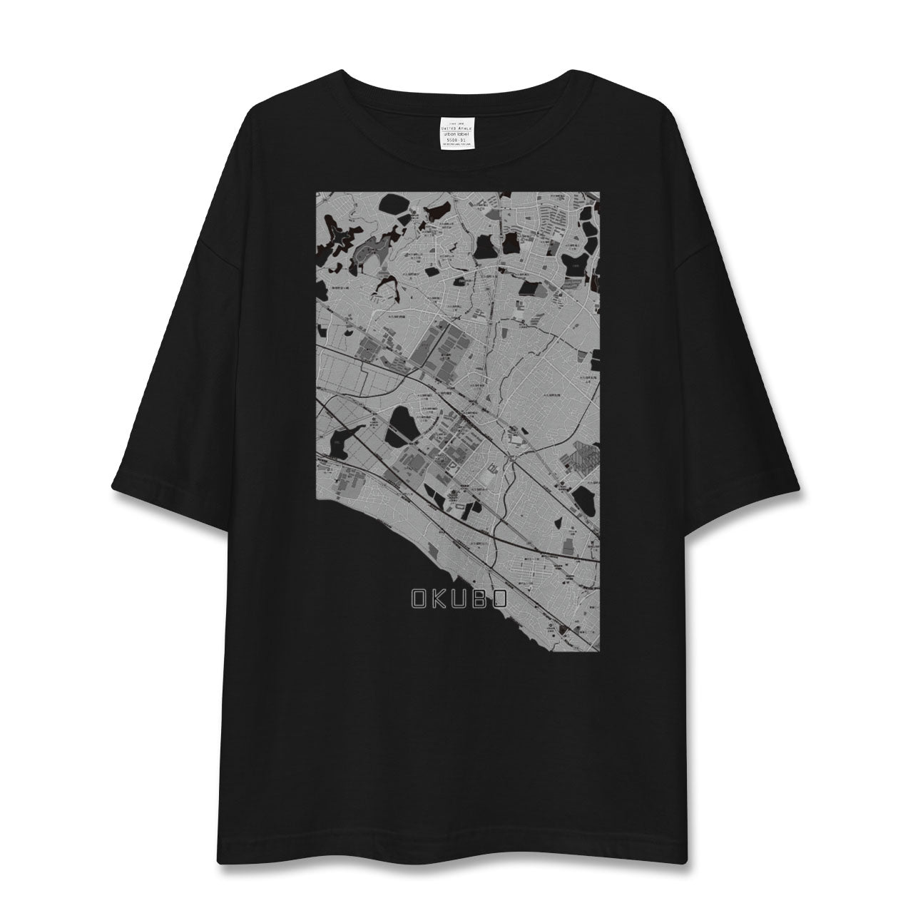 【大久保(兵庫県)(兵庫県)】地図柄ビッグシルエットTシャツ