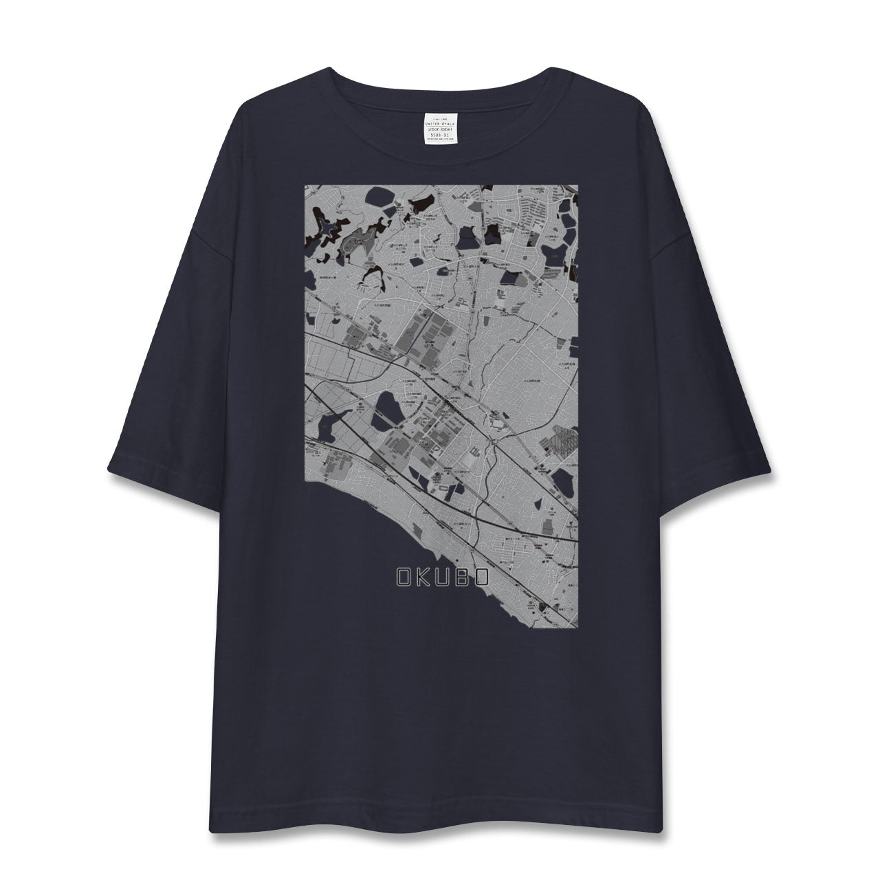 【大久保(兵庫県)(兵庫県)】地図柄ビッグシルエットTシャツ
