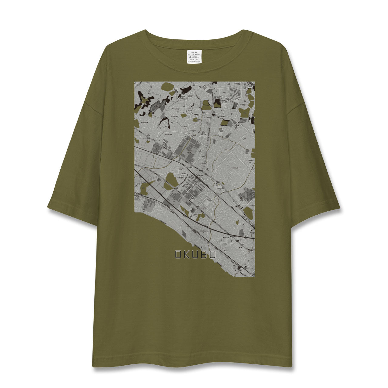 【大久保(兵庫県)(兵庫県)】地図柄ビッグシルエットTシャツ