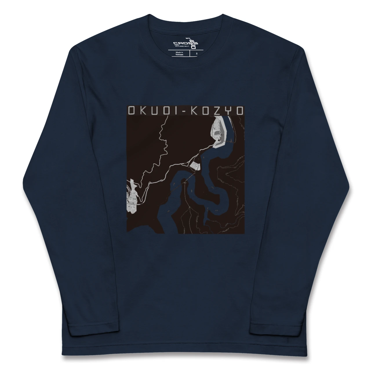 【奥大井湖上(静岡県)】地図柄ロングスリーブTシャツ