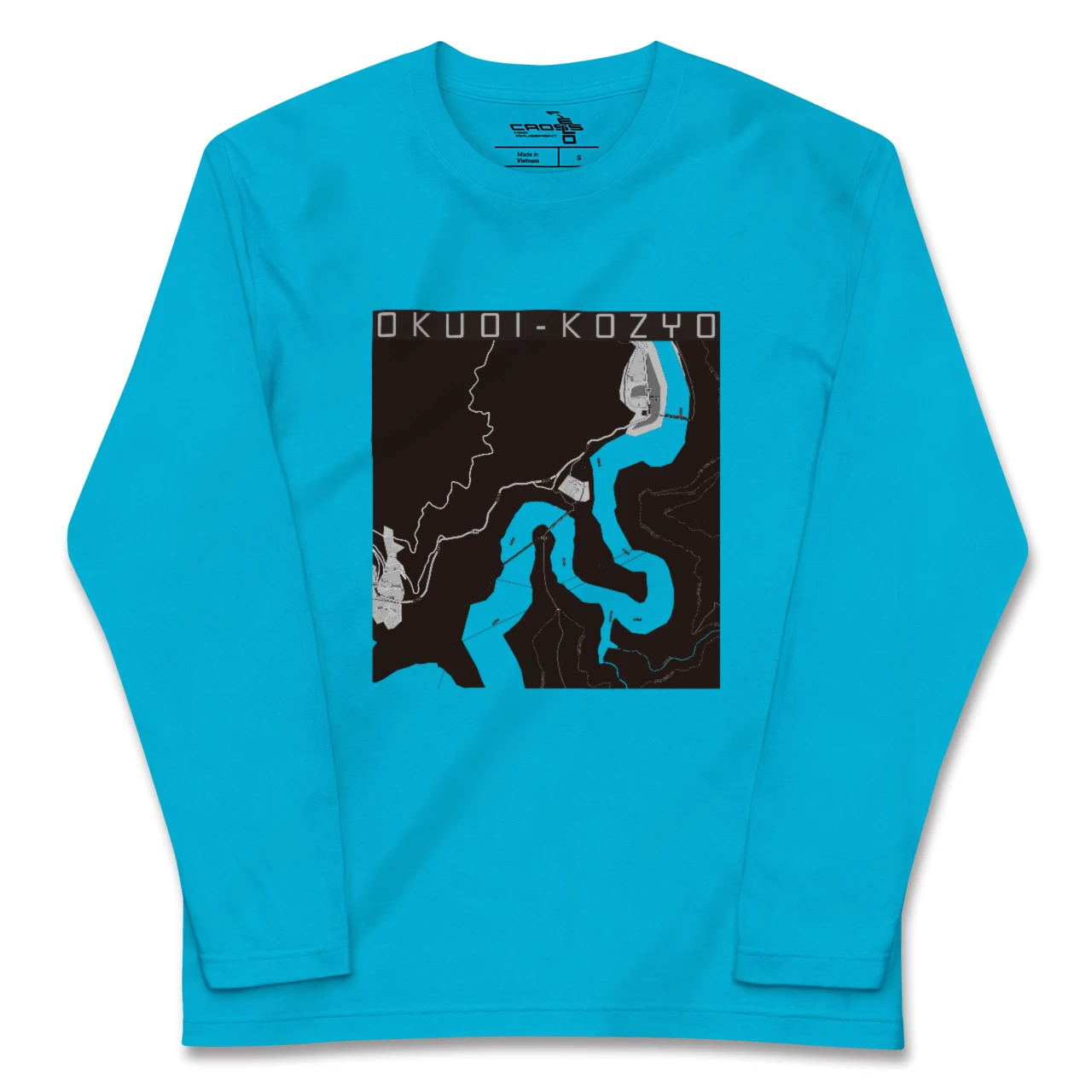 【奥大井湖上(静岡県)】地図柄ロングスリーブTシャツ