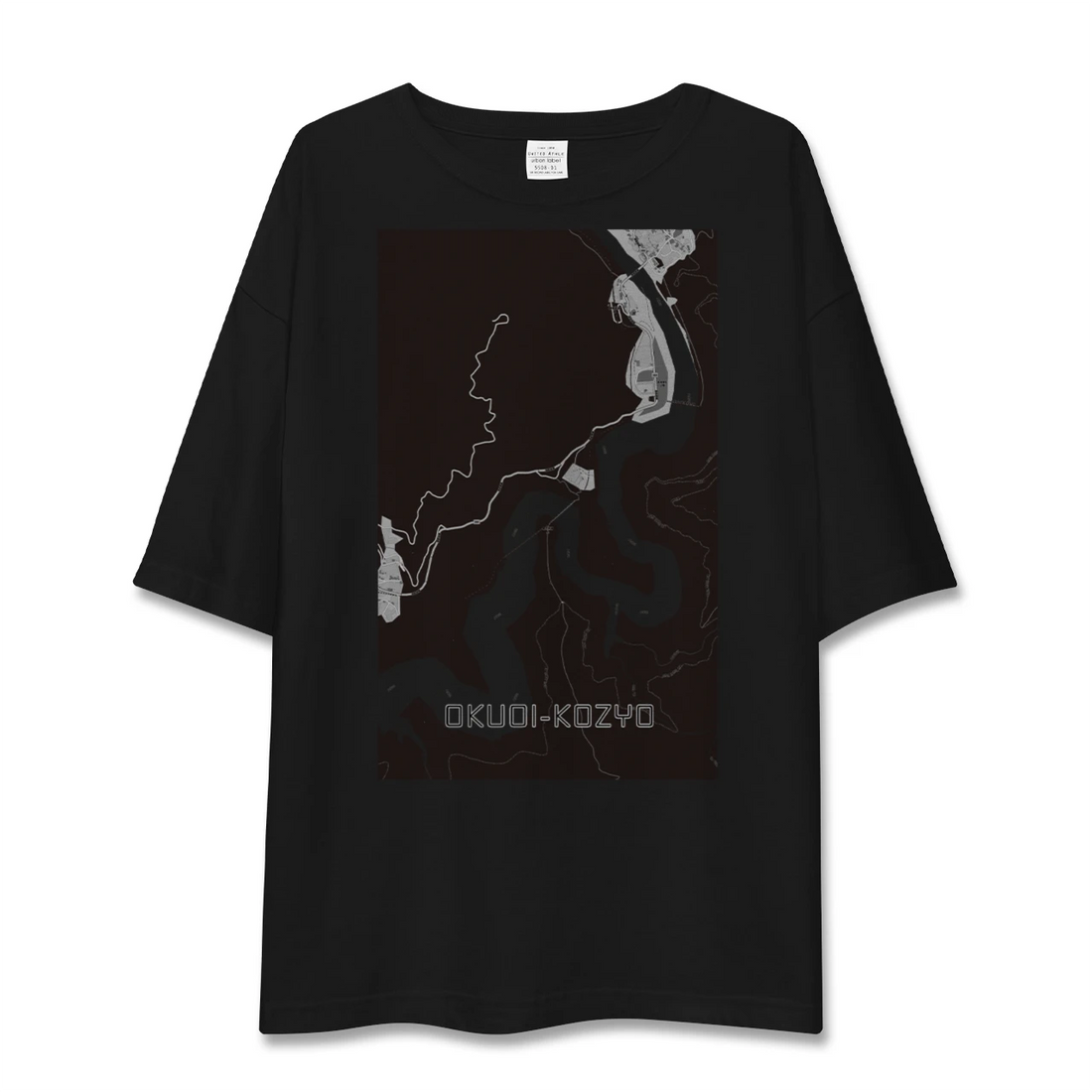 【奥大井湖上(静岡県)】地図柄ビッグシルエットTシャツ
