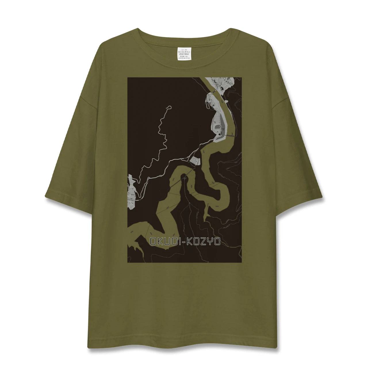 【奥大井湖上(静岡県)】地図柄ビッグシルエットTシャツ