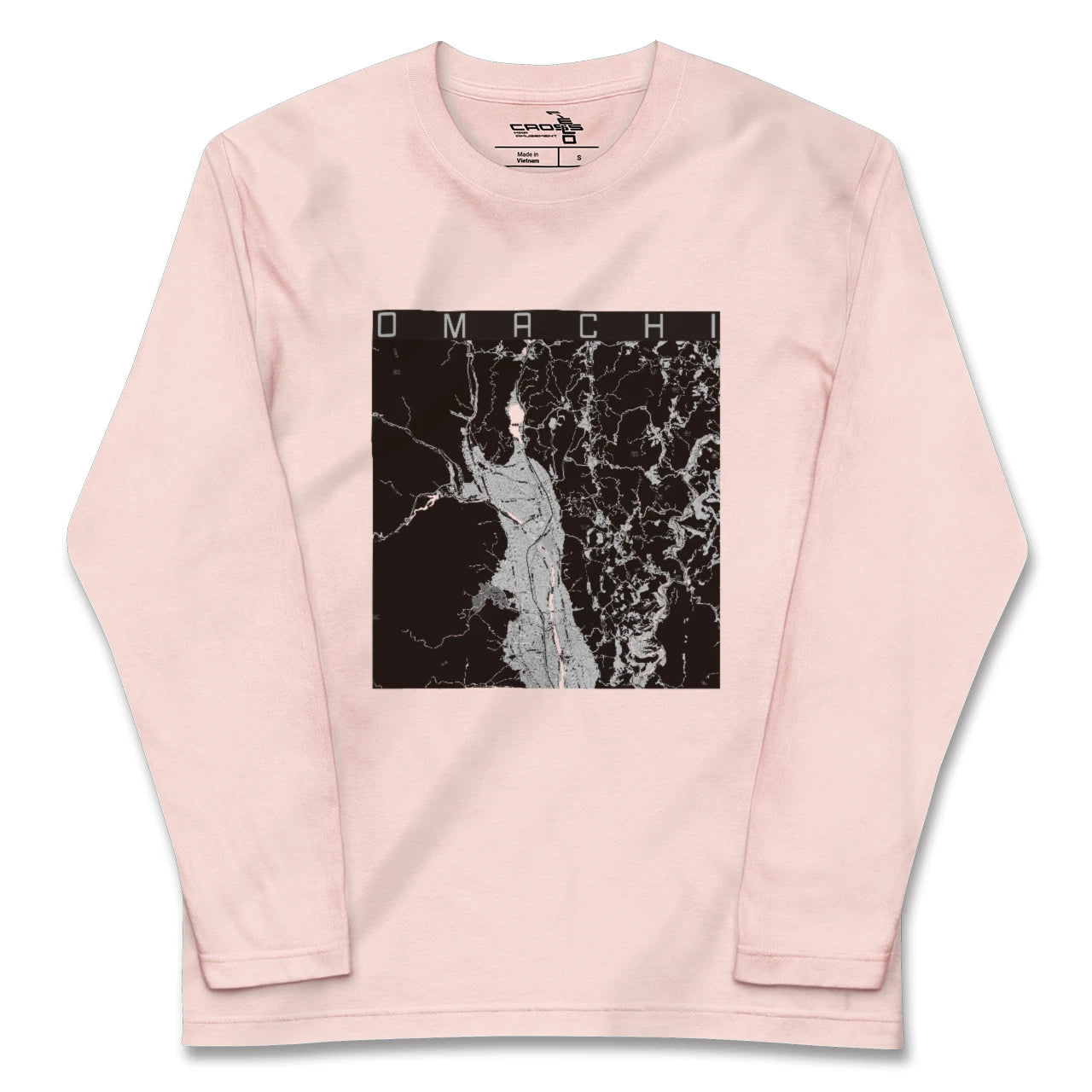 【大町(長野県)】地図柄ロングスリーブTシャツ