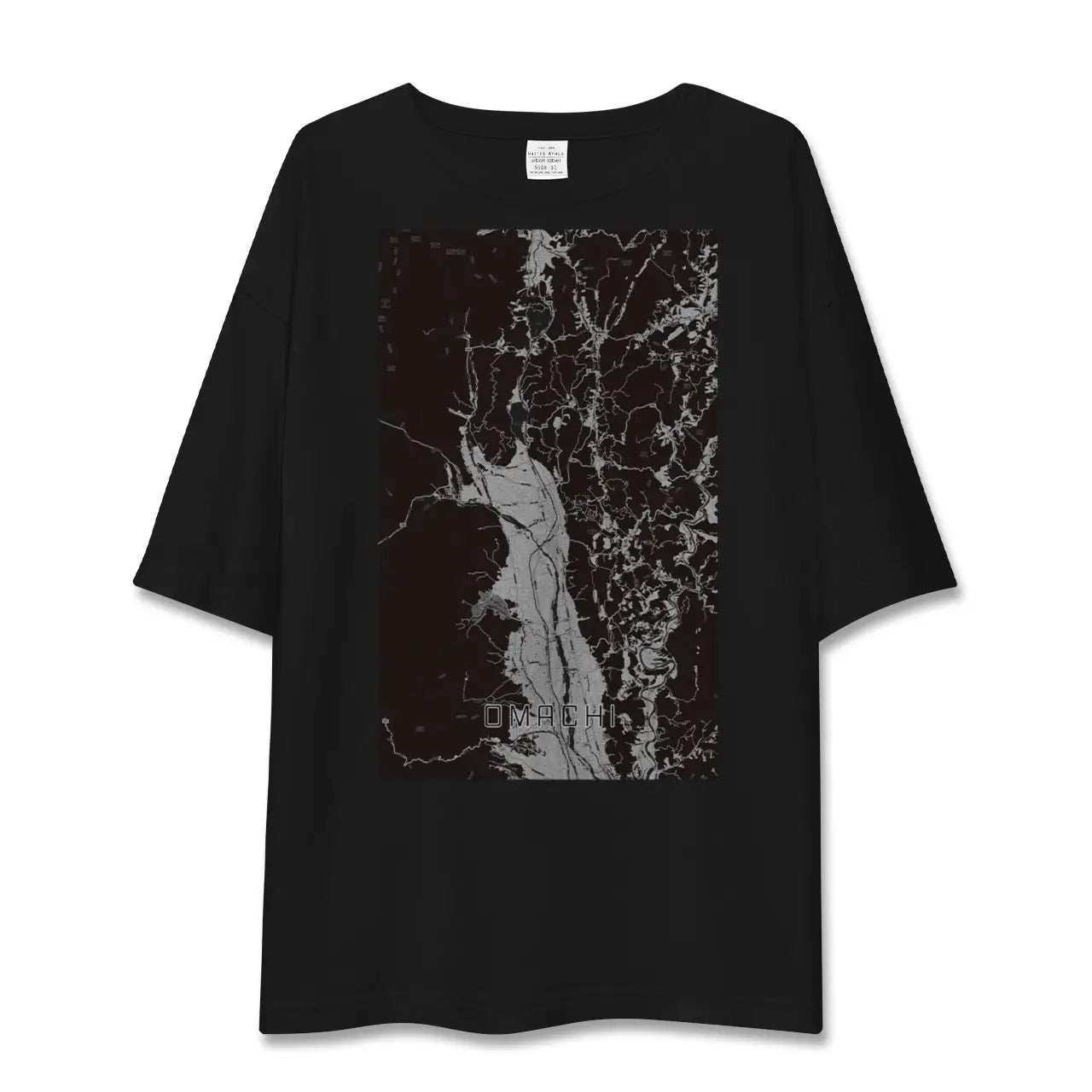 【大町(長野県)】地図柄ビッグシルエットTシャツ