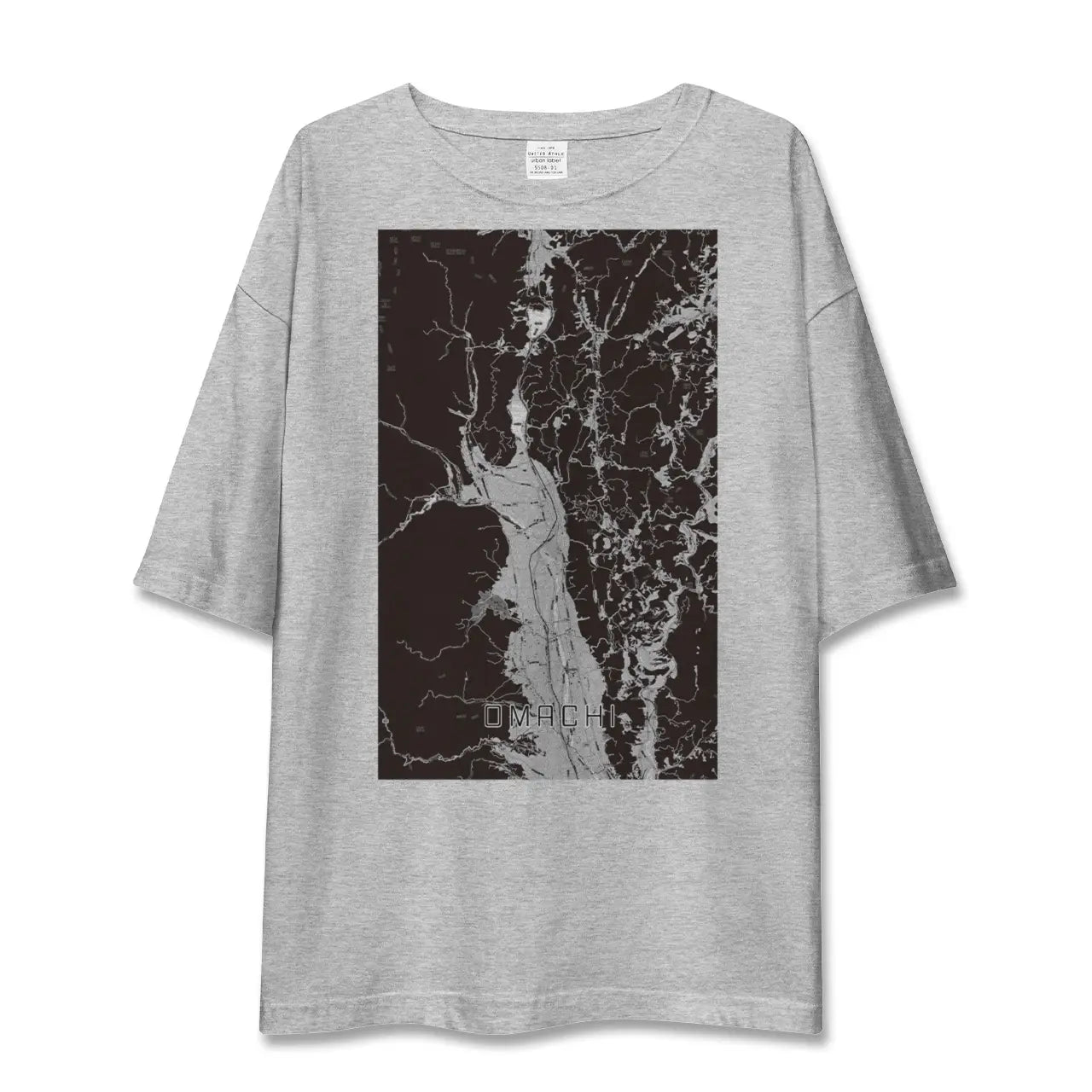 【大町(長野県)】地図柄ビッグシルエットTシャツ