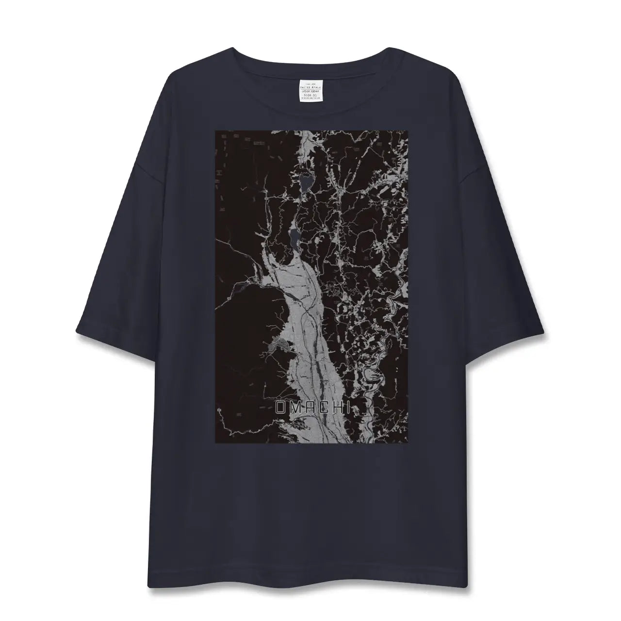 【大町(長野県)】地図柄ビッグシルエットTシャツ