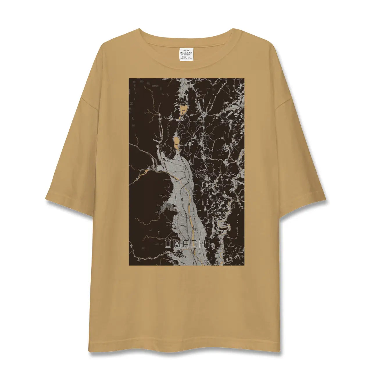 【大町(長野県)】地図柄ビッグシルエットTシャツ