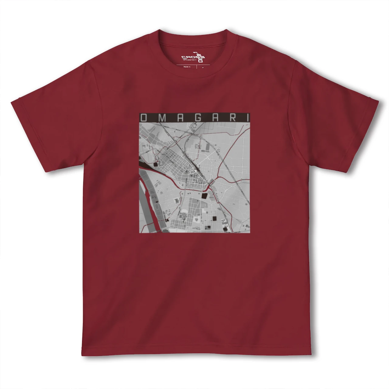 【大曲(秋田県)】地図柄ヘビーウェイトTシャツ