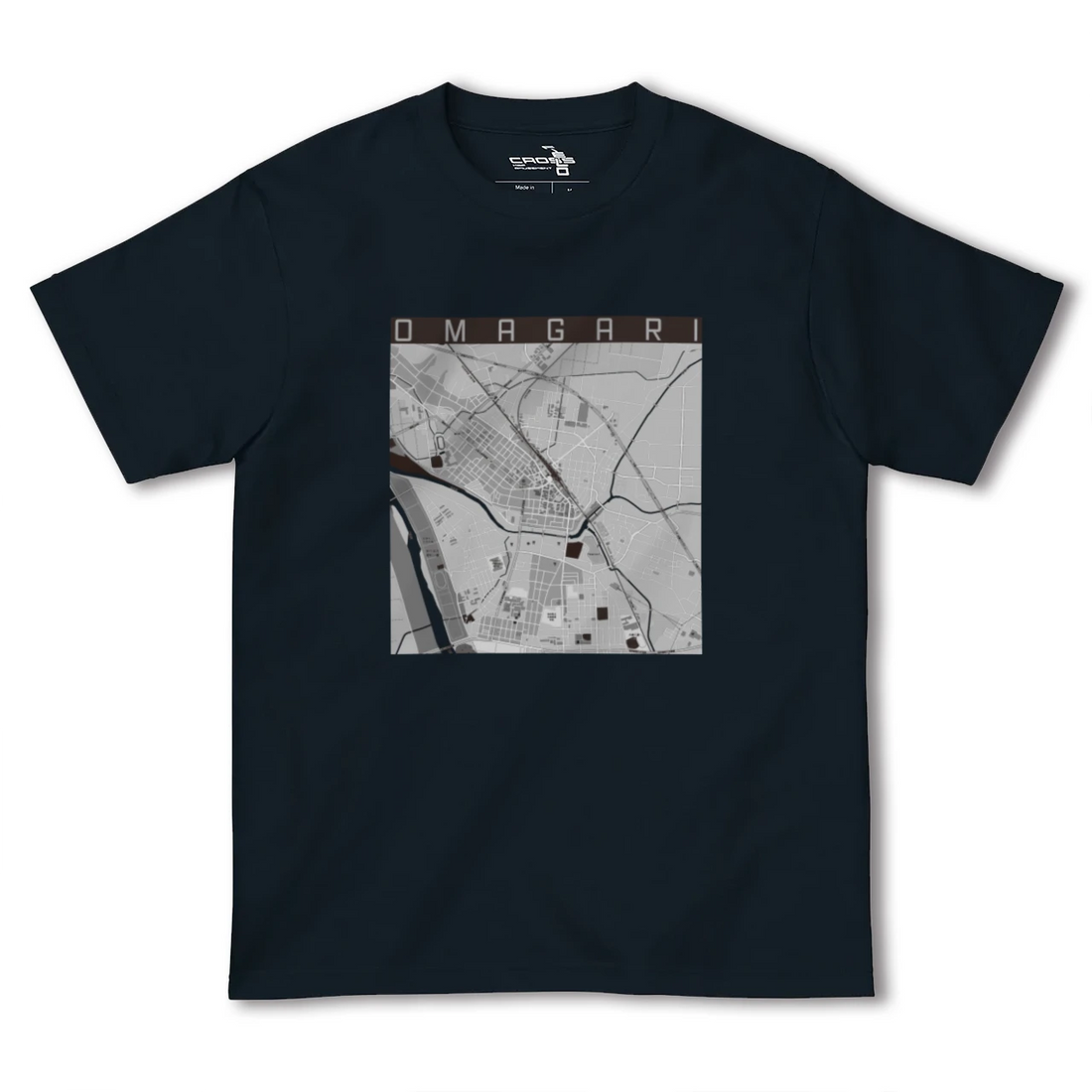 【大曲(秋田県)】地図柄ヘビーウェイトTシャツ