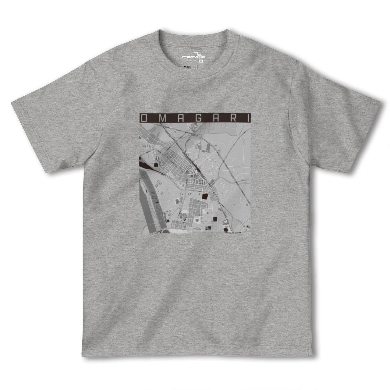 【大曲(秋田県)】地図柄ヘビーウェイトTシャツ