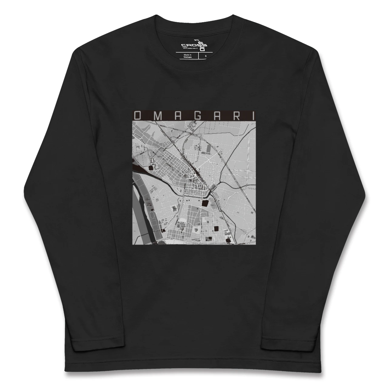 【大曲(秋田県)】地図柄ロングスリーブTシャツ