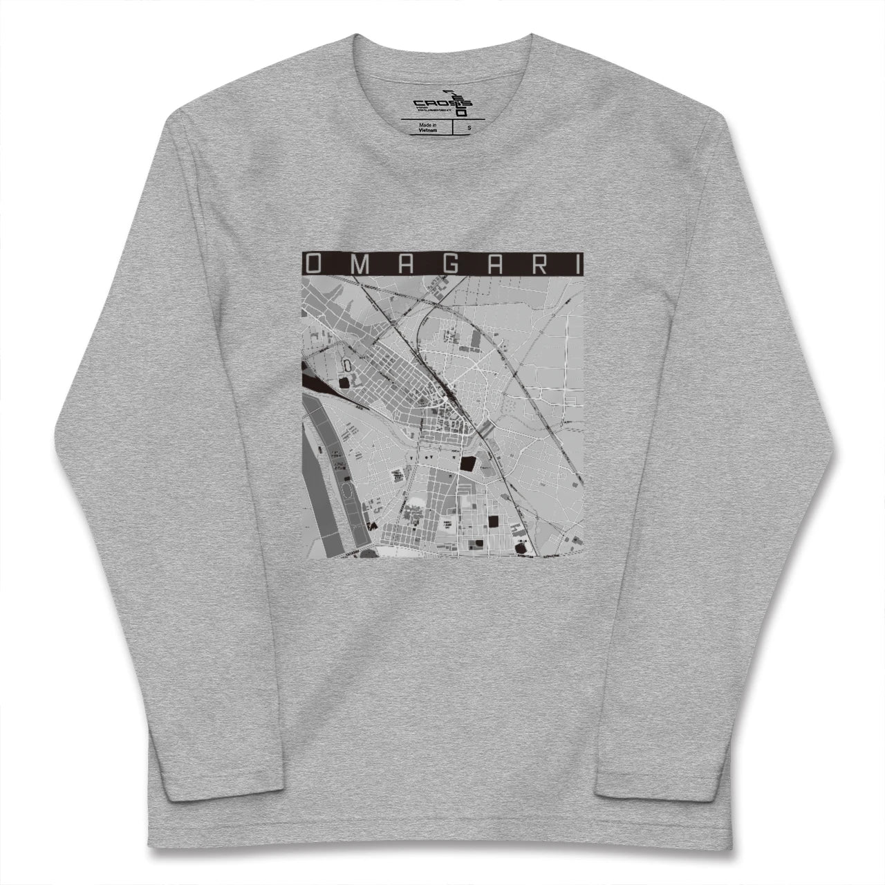 【大曲(秋田県)】地図柄ロングスリーブTシャツ