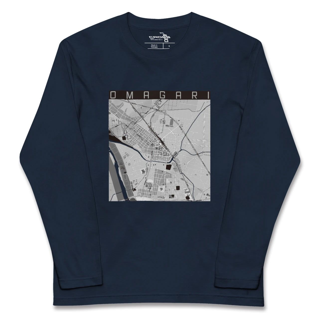 【大曲(秋田県)】地図柄ロングスリーブTシャツ