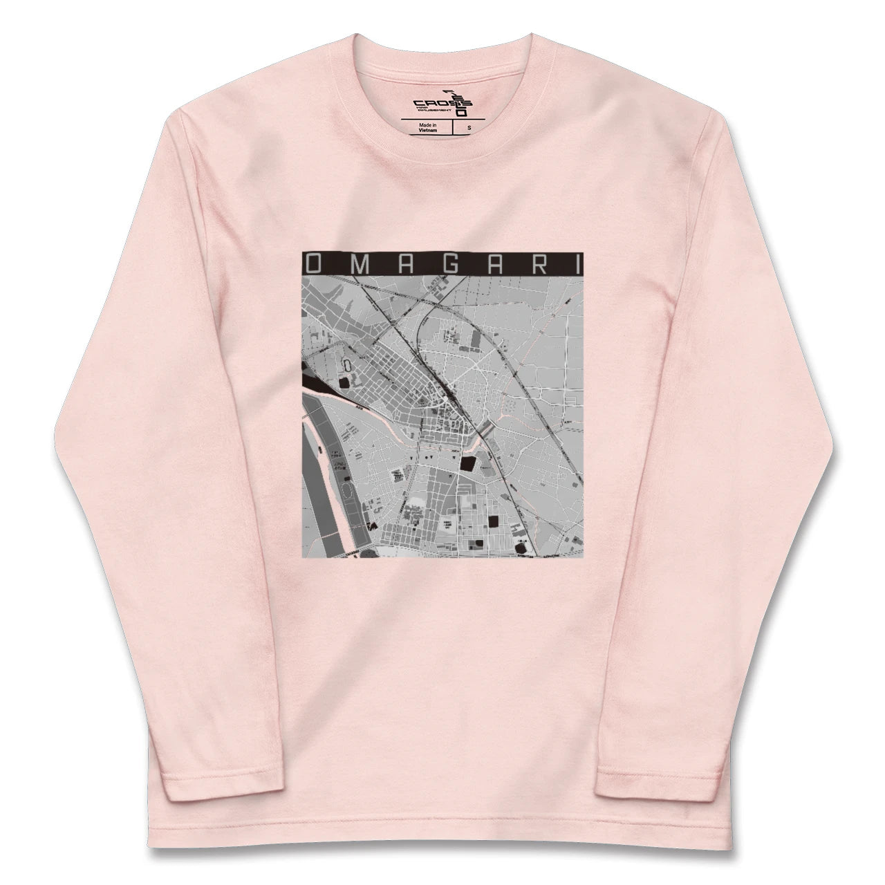 【大曲(秋田県)】地図柄ロングスリーブTシャツ