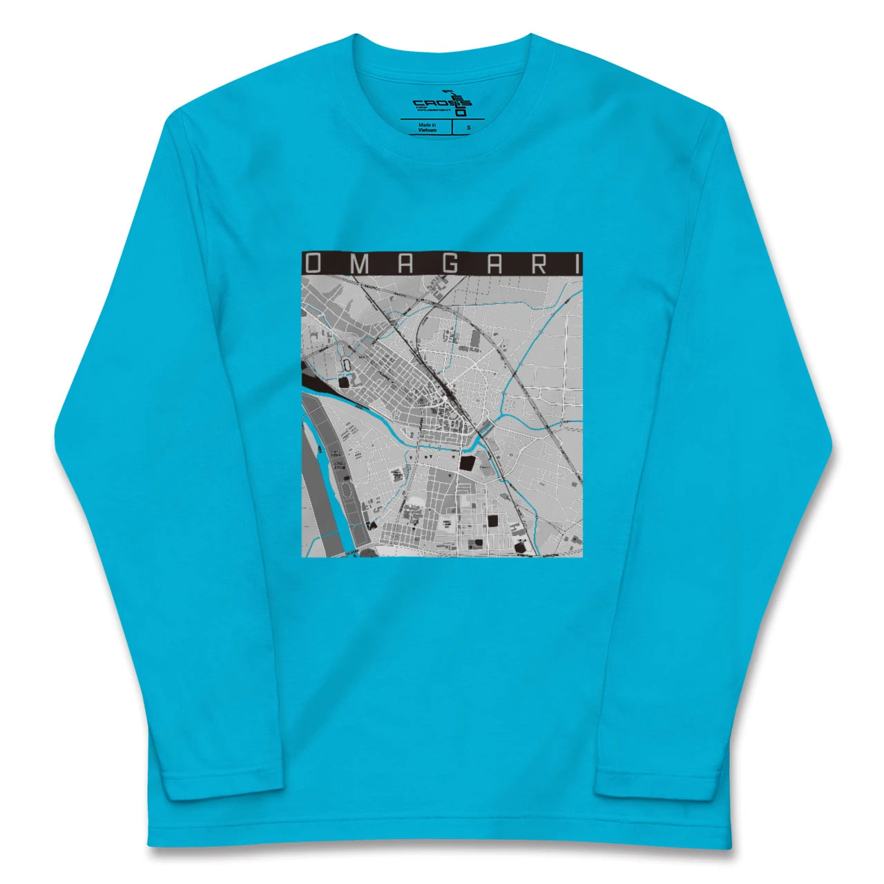 【大曲(秋田県)】地図柄ロングスリーブTシャツ