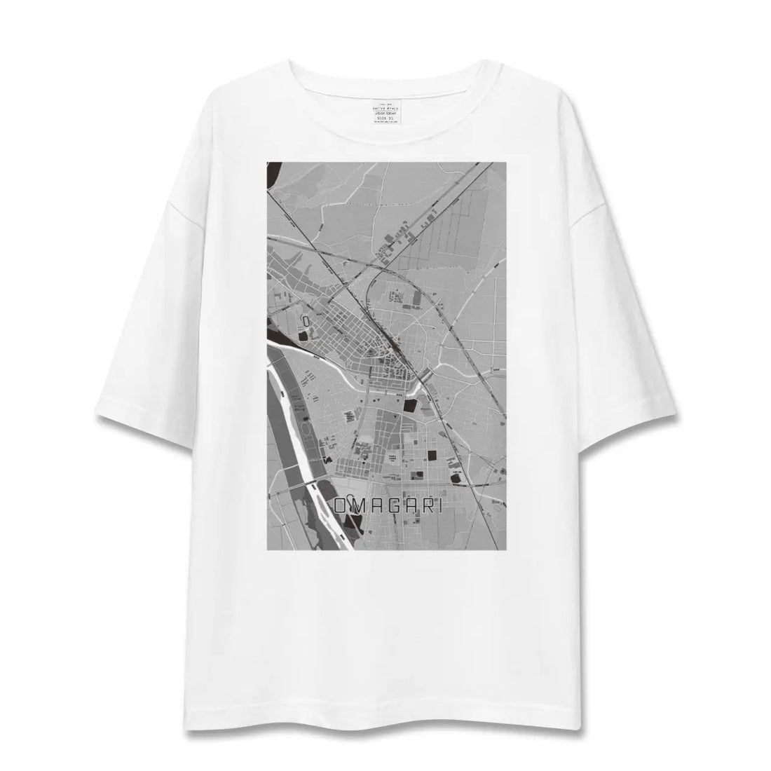【大曲(秋田県)】地図柄ビッグシルエットTシャツ