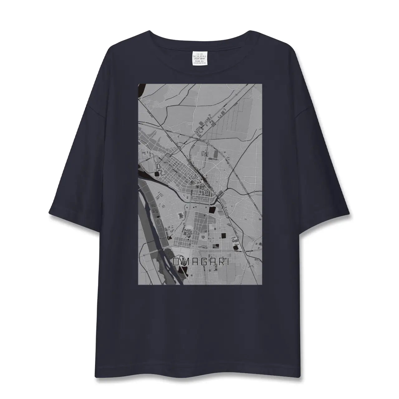 【大曲(秋田県)】地図柄ビッグシルエットTシャツ