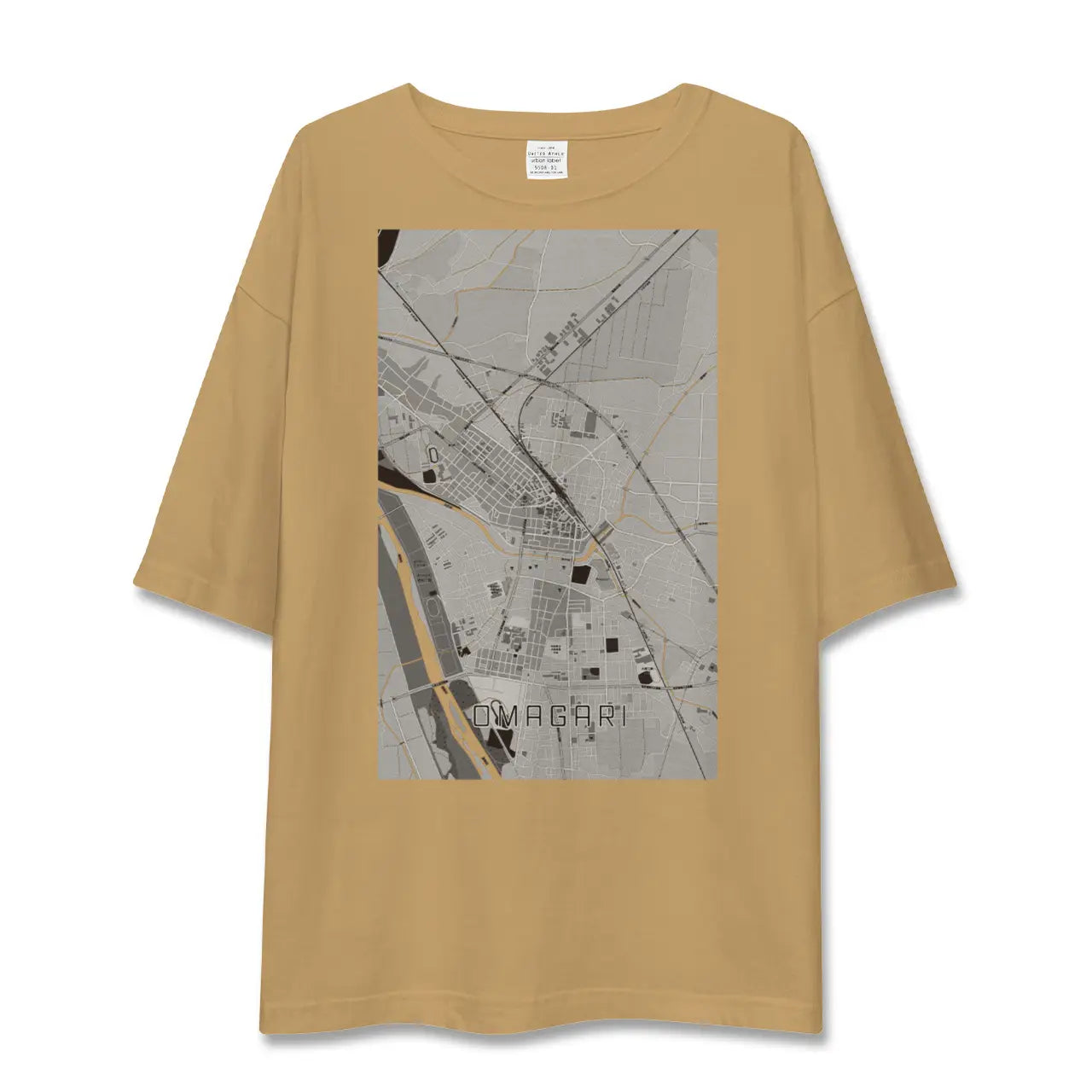 【大曲(秋田県)】地図柄ビッグシルエットTシャツ