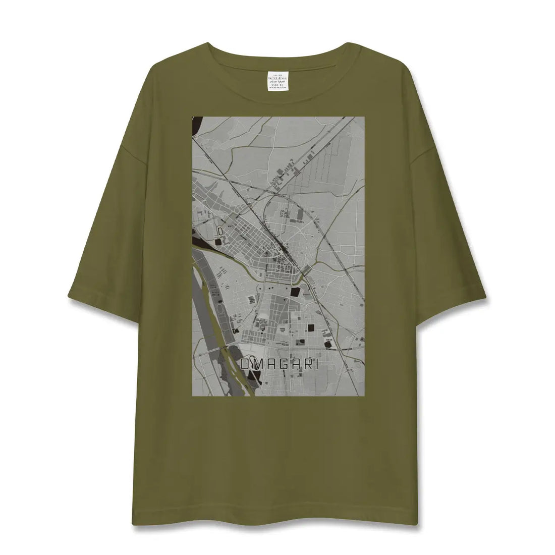 【大曲(秋田県)】地図柄ビッグシルエットTシャツ