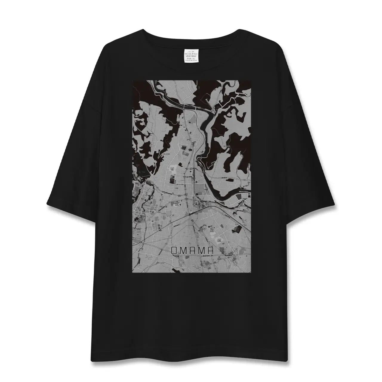 【大間々(群馬県)】地図柄ビッグシルエットTシャツ