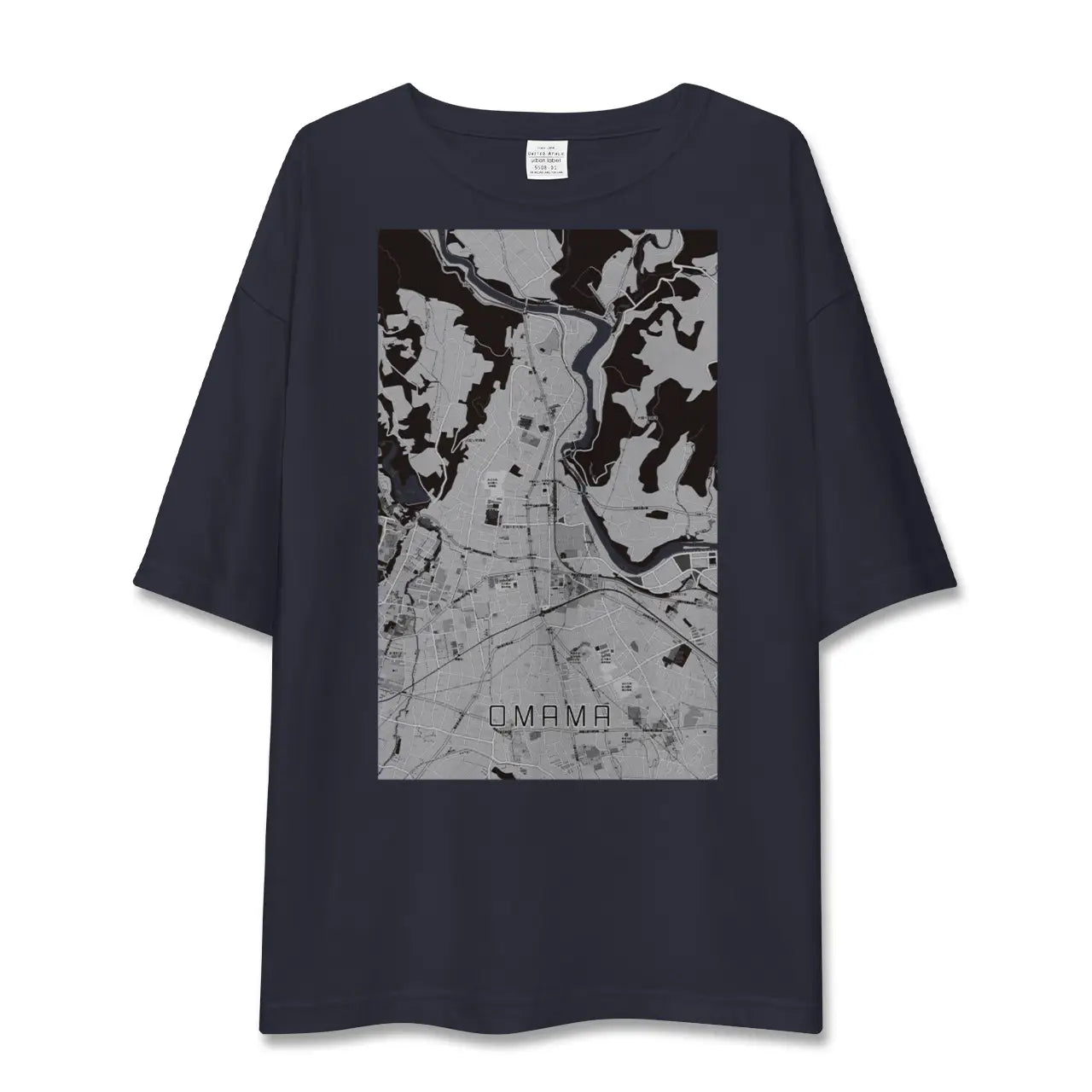 【大間々(群馬県)】地図柄ビッグシルエットTシャツ