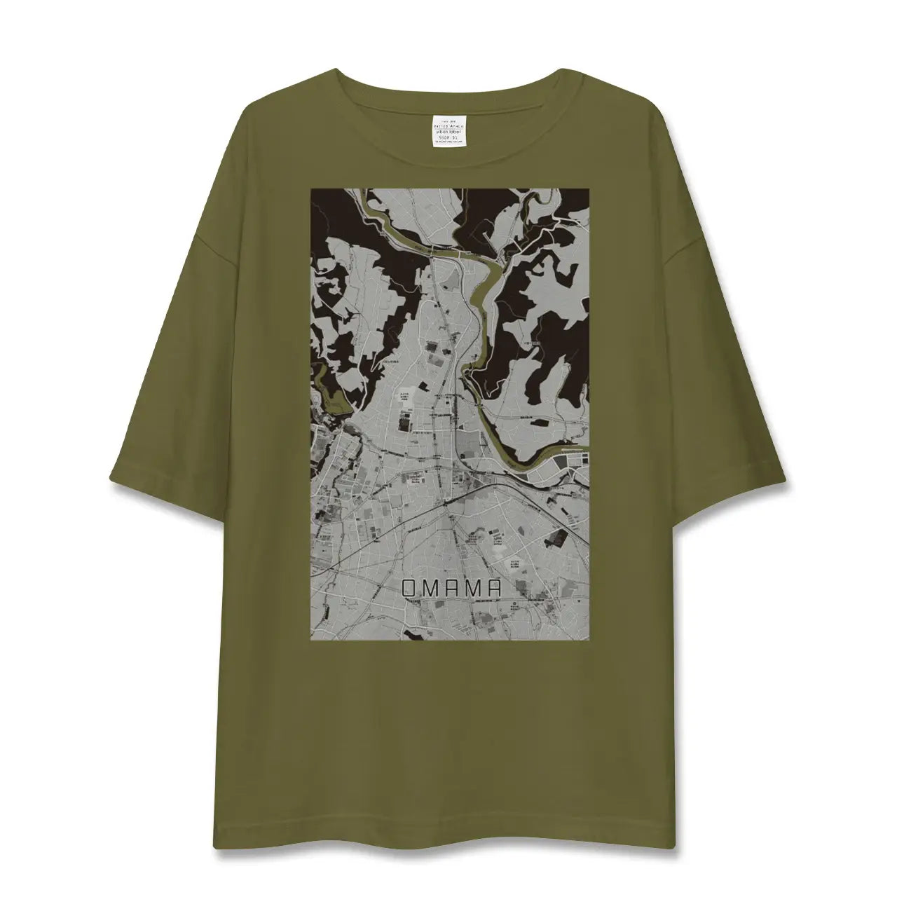 【大間々(群馬県)】地図柄ビッグシルエットTシャツ