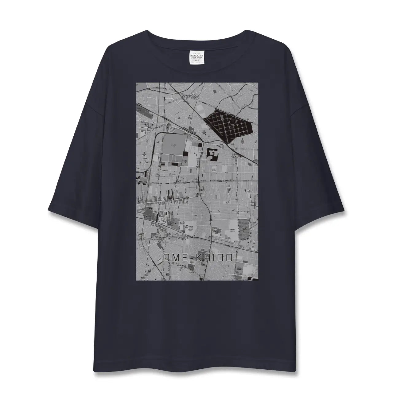 【青梅街道(東京都)】地図柄ビッグシルエットTシャツ