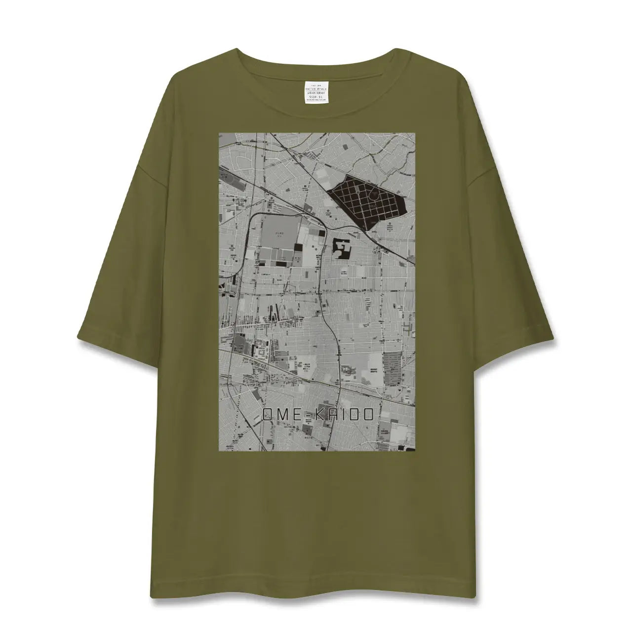 【青梅街道(東京都)】地図柄ビッグシルエットTシャツ
