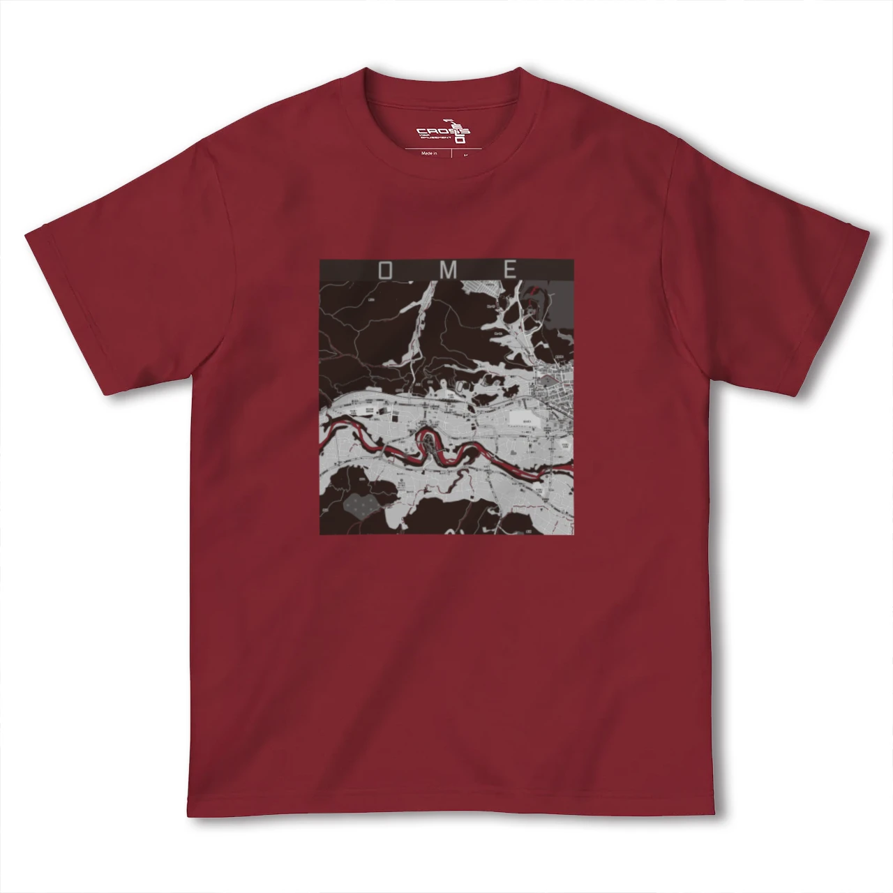 【青梅(東京都)】地図柄ヘビーウェイトTシャツ